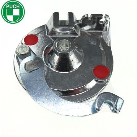 Bremsschild Trägerplatte komplett vorne Leleu Puch Maxi Gussrad